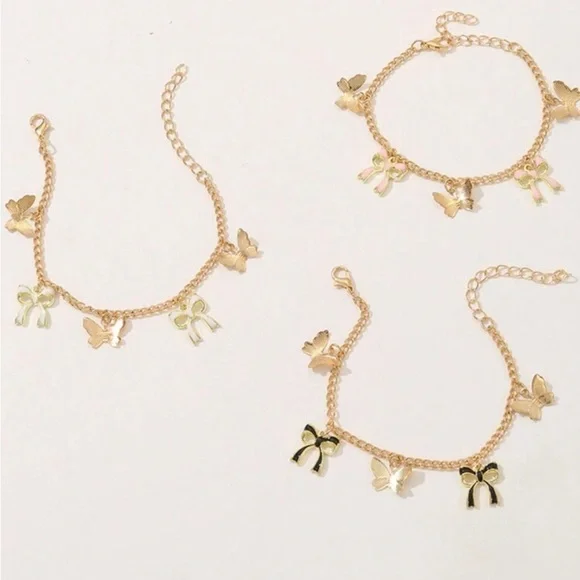 Gold Bow Charm Bracelets - Picture 5 of 5